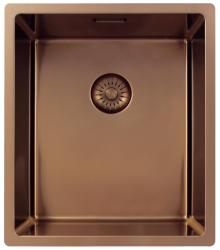 Pure.Sink Exclusivo Měděný dřez 34x40 cm 10mm rádius podstavba, rovná konstrukce a nástavba PEX3440-62
