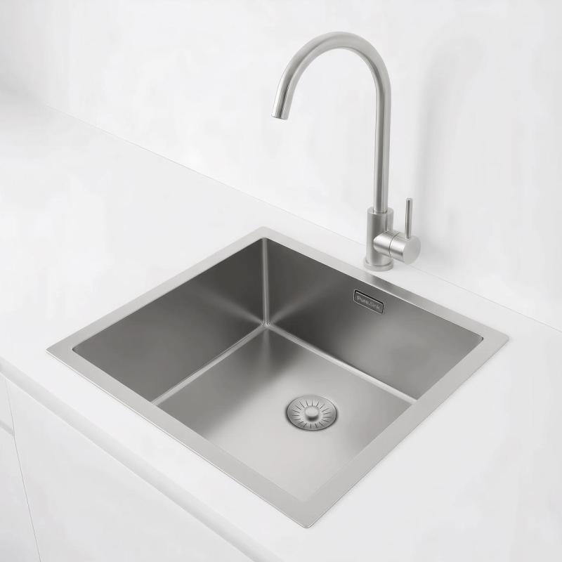 Pure.Sink Exclusivo RVS dřez 40x40 cm, rádius 10mm, pro montáž pod, rovnou a na povrch PEX4040-02
