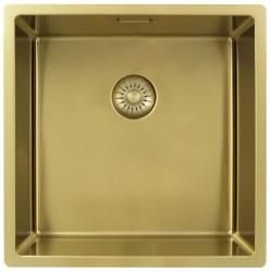 Pure.Sink Exclusivo Zlatý dřez 40x40 cm, rádius 10mm, montáž pod, rovný a nad PEX4040-60