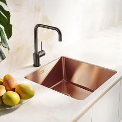Pure.Sink Exclusivo Měděný dřez 40x40 cm 10mm rádius podstavba, rovná konstrukce a nástavba PEX4040-62