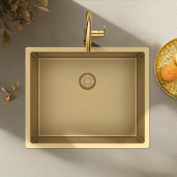 Pure.Sink Exclusivo Zlatý dřez 50x40 cm 10mm rádius podskříňový, rovný a nástavbový PEX5040-60