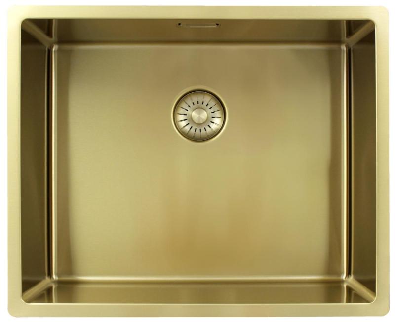 Pure.Sink Exclusivo Zlatý dřez 50x40 cm 10mm rádius podskříňový, rovný a nástavbový PEX5040-60