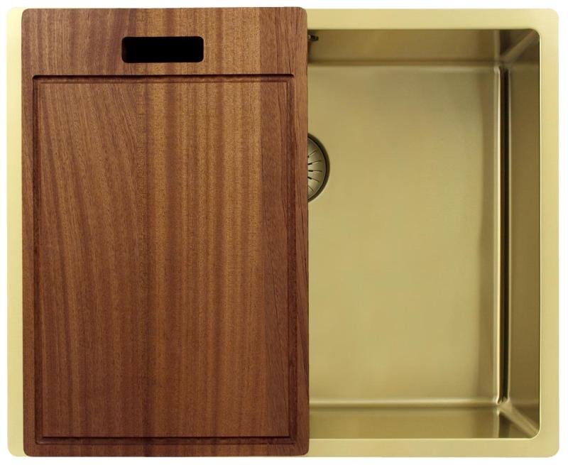 Pure.Sink Exclusivo Zlatý dřez 50x40 cm 10mm rádius podskříňový, rovný a nástavbový PEX5040-60