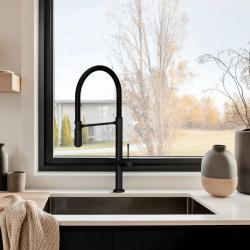 Pure.Sink Exclusivo Gun metal dřez 50x40 cm 10mm rádius podstavba, plochá konstrukce a nástavba PEX5040-61