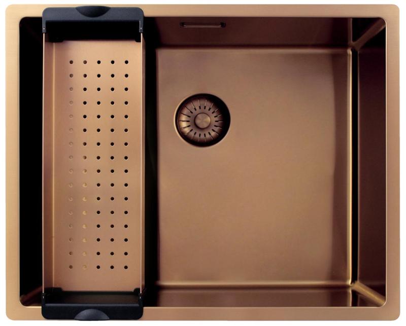 Pure.Sink Exclusivo Měděný dřez 50x40 cm 10mm rádius podstavba, rovinná konstrukce a nástavba PEX5040-62