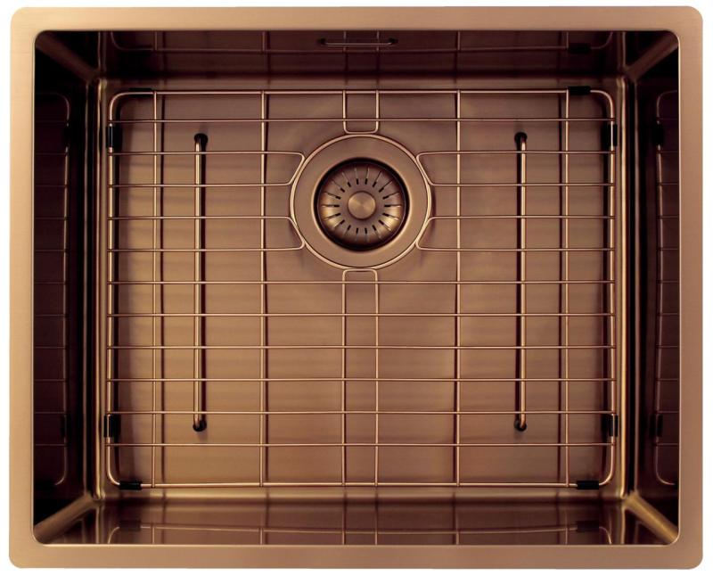 Pure.Sink Exclusivo Měděný dřez 50x40 cm 10mm rádius podstavba, rovinná konstrukce a nástavba PEX5040-62