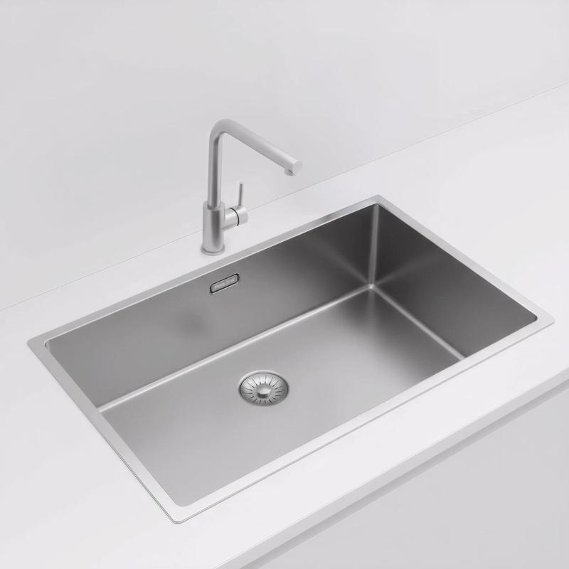 Pure.Sink Exclusivo velký nerezový dřez 70x40 cm 10mm rádius podstavce, ploché vložení a nástavba PEX7040-02