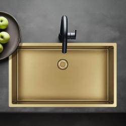 Pure.Sink Exclusivo velký zlatý dřez 70x40 cm, 10mm rádius podskříňový, rovný vložený a nástavbový PEX7040-60