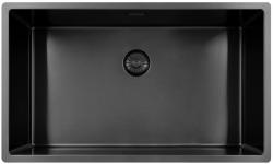 Pure.Sink Exclusivo velký Gun metal dřez 70x40 cm 10mm rádius podstavba, rovná vestavba a nástavba PEX7040-61