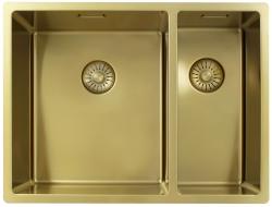 Pure.Sink Exclusivo Zlatý 1,5 jedno a půl dřezu 34+18 cm 10mm rádius PEX341840-60