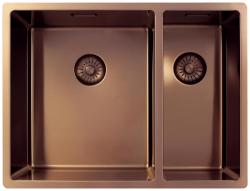 Pure.Sink Exclusivo Měděný 1,5 jedna a půl dřez 34+18 cm 10mm rádius PEX341840-62