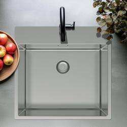 Pure.Sink Exclusivo nerezový dřez 54x52cm Tapwing s otvorem pro kohoutek 10mm rádius PEX5040T-02