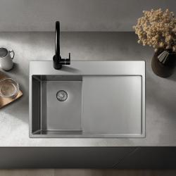 Pure.Sink Exclusivo RVS malý dřez s odkapávací částí 78x52 cm Tapwing vpravo PEX3478RT-02