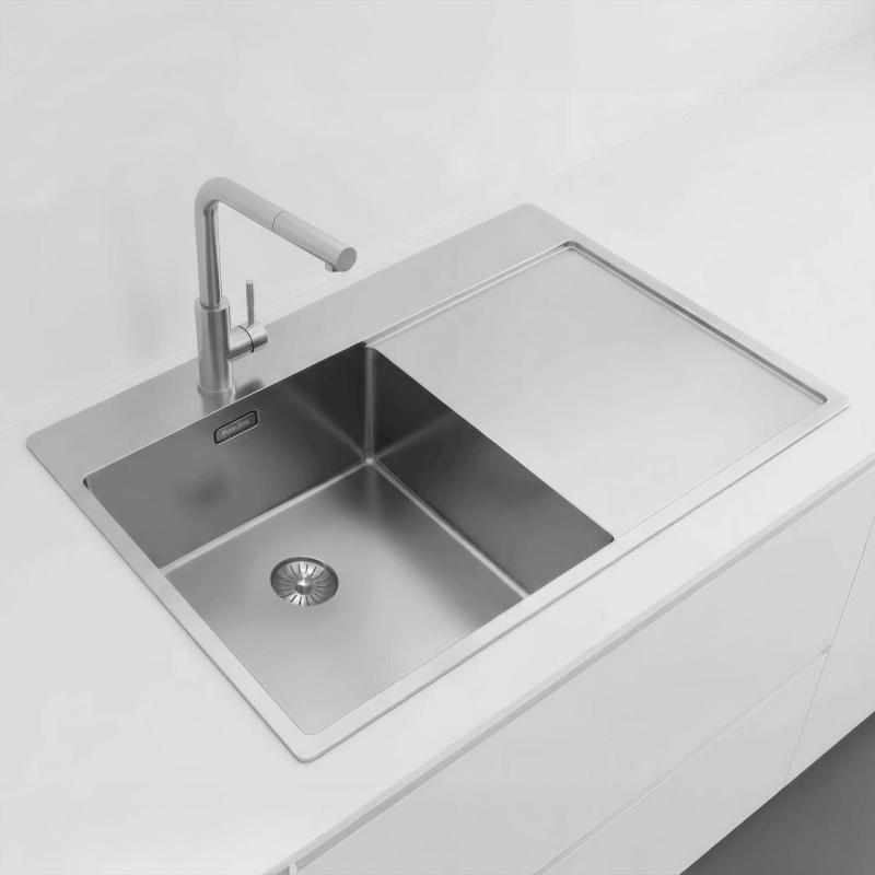 Pure.Sink Exclusivo nerezový dřez s odkapávací částí 78x52 cm Tapwing vlevo PEX4078LT-02