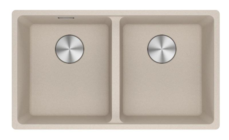 Franke Maris MRG 220-35-35 Fragranite Coffee cream dvojitý dřez plochého zabudování 135.0725.668