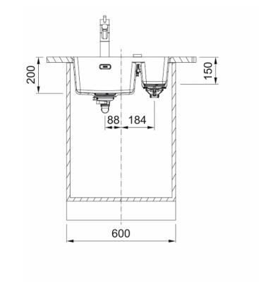 Franke Maris MRG 160-34-15 Fragranite Coffee Cream Sink Right Undermount 125.0725.662