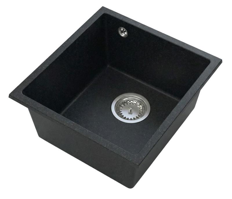 Graniteland Miniva Granitový dřez Arduin tvrdý kámen vzhled vestavěný 385x410 mm 1208971449
