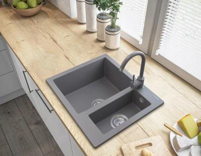 Graniteland Adda Granitový Šedý 1.5 Dřez Nástavba 600x495mm 1208971456