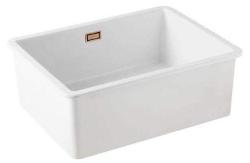 Ausmann Ceramic Mira Keramický bílý dřez - Montáž pod a mezi 795 x 460 mm s měděným zátkou 1208971467