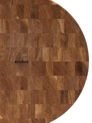 Woodsea Woodstone Oak round - Dubový Dřevěný kulatý prkenný Ø42cm 1208971525