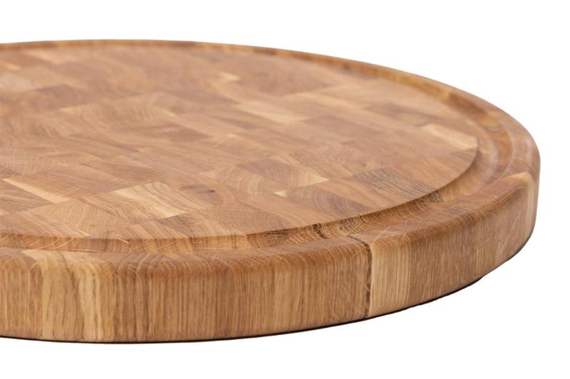 Woodsea Woodstone Oak round - Dubový Dřevěný kulatý prkenný Ø42cm 1208971525