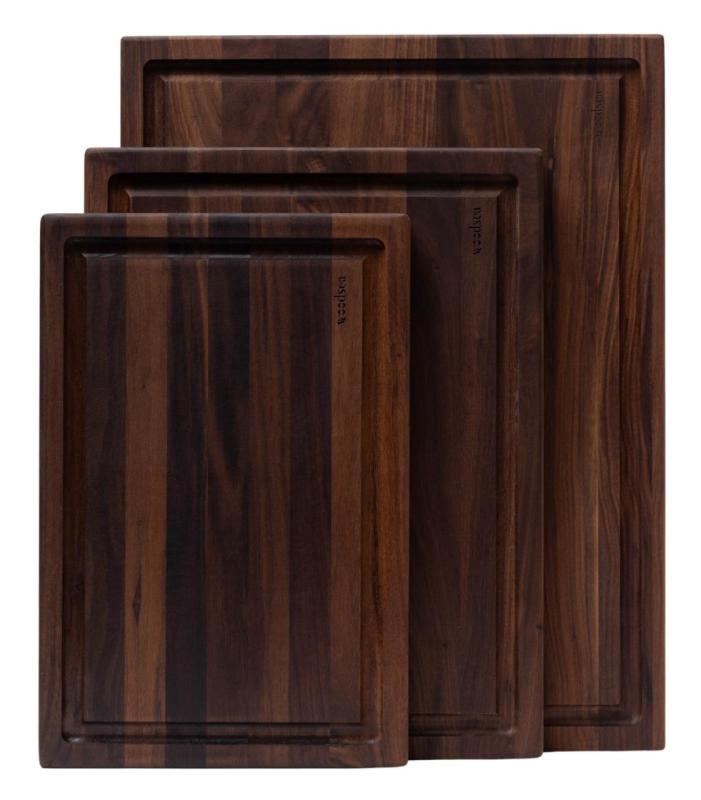 Woodsea Butcher Groove S - Ořechové Dřevěné prkénko na krájení se šťávovodem 45x30 cm 1208971534