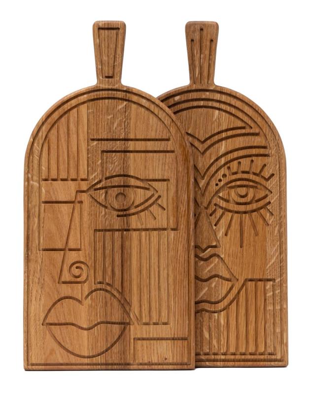 Woodsea Mask Oak - Dubová maska na krájení a servírovací prkno 38x19 cm 1208971562