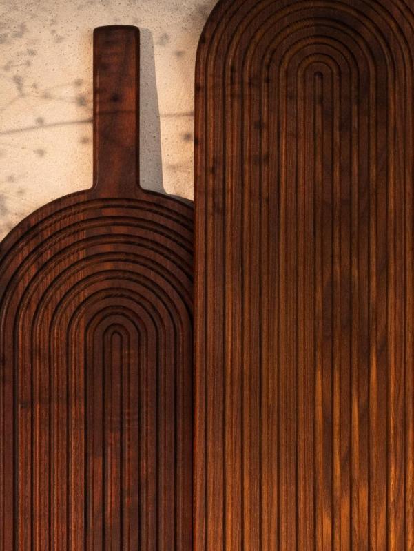 Woodsea Rainbow Ash M - Dřevěná řezací a servírovací deska Rainbow z jasanového dřeva 485x185 mm 1208971563