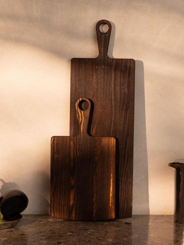 Spálený borový dřevěný prkénko Woodsea Pine M - Borové řezací prkénko 20x62 cm 1208971576