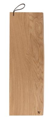 Woodsea Serving S - Dubová servírovací prkénko 55x17 cm s koženou rukojetí 1208971615