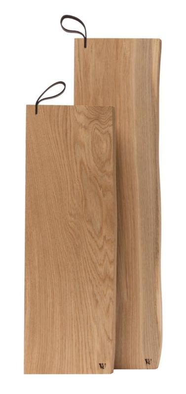 Woodsea Serving S - Dubová servírovací prkénko 55x17 cm s koženou rukojetí 1208971615