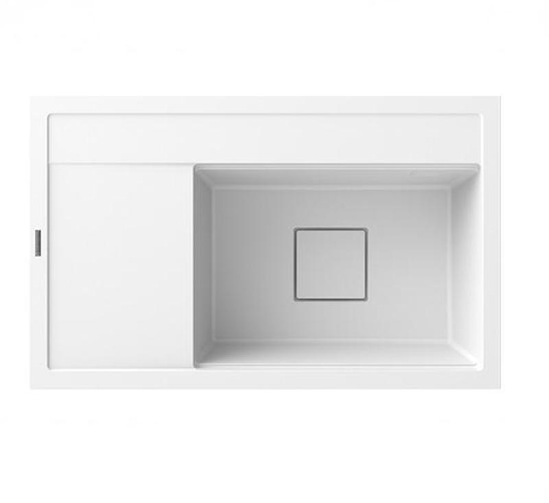 Graniteland Seta Granitový bílý dřez nástavba 80x50 cm 1208971618