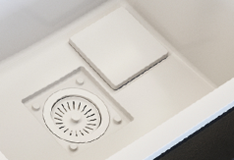 Graniteland Seta Granitový bílý dřez nástavba 80x50 cm 1208971618