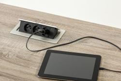 SOFT výsuvná elektrická zásuvka, napájecí kabel 1,5 m