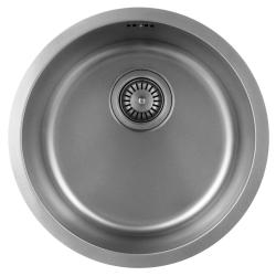 Pure.Sink Rondo Nerezový Okrouhlý Dřez plochá montáž, podmontáž a nadstavba 38 cm PRN38-02