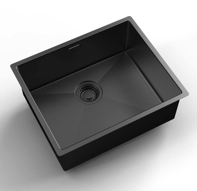 Pure.Sink Luxion PVD Černý dřez 50x40 cm podstavný, zapuštěný a nástavbový PLX5040-63