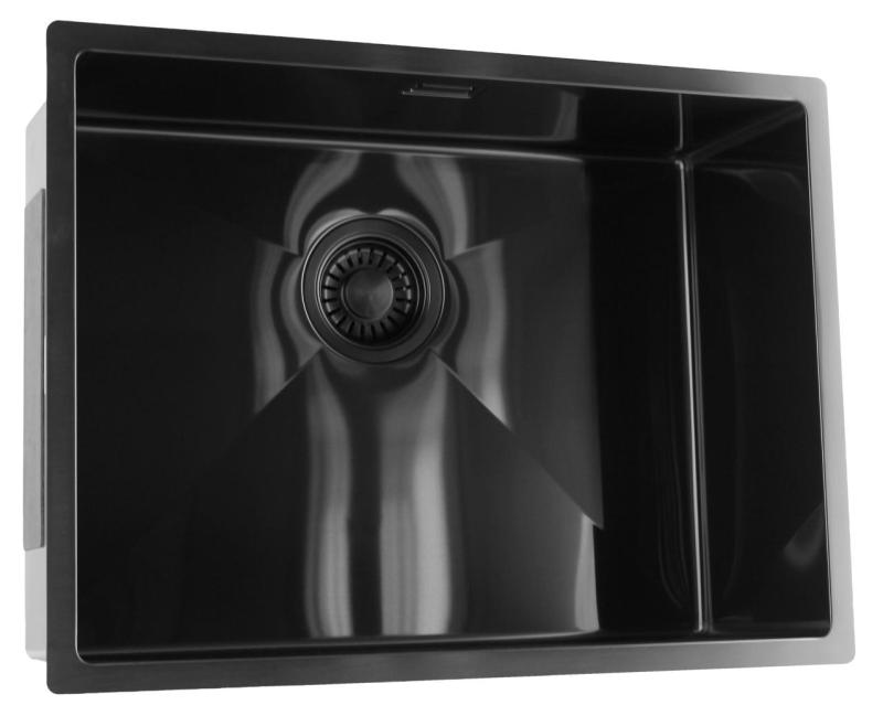 Pure.Sink Luxion PVD Black sink 55x40 cm undermount, flush mount, and top mount PLX5540-63