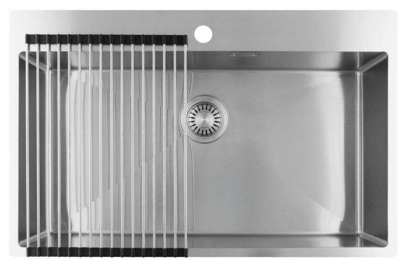 Pure.Sink Luxion Large stainless steel sink 78x50 cm Tapwing with tap hole PLX7850T-02