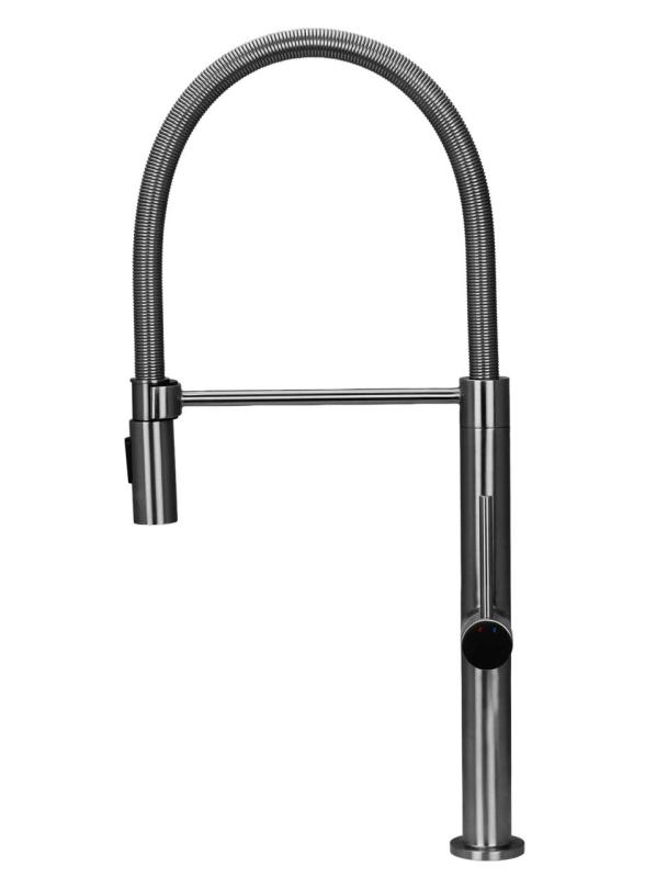 Pure.Sink Luxion Solid stainless steel professional kitchen faucet with flexible spout and 2 spray modes PLXFLEX-02
