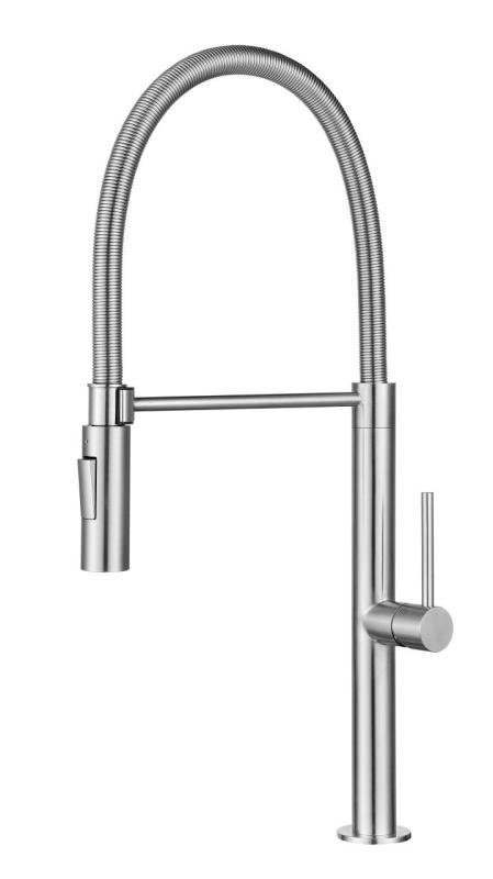 Pure.Sink Luxion Solid stainless steel professional kitchen faucet with flexible spout and 2 spray modes PLXFLEX-02