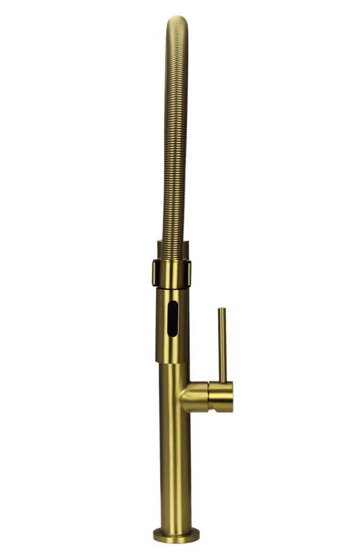 Pure.Sink Luxion Zlatý kuchyňský kohoutek Profi s flexibilním výtokem a 2 druhy proudu PLXFLEX-60