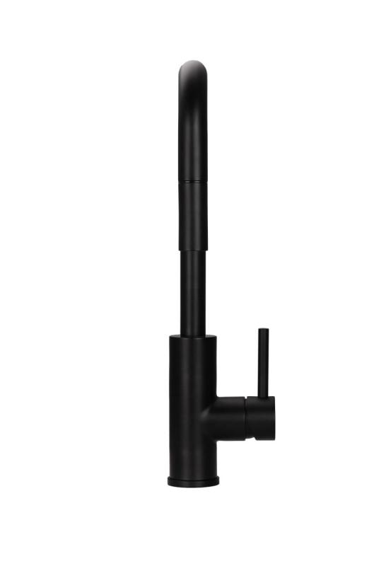 Pure.Sink Luxion Matný černý kuchyňský kohoutek čtvercový s výsuvnou hubicí PLXSQUA-10