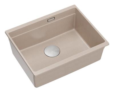 Quadri Newport II žulový podstavec v béžové barvě s nerezovou zástrčkou a odtokovým krytem 560x450mm 1208971766