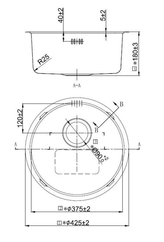 Pure.Sink Rondo Kulatý dřez v barvě gun metal, pro zapuštěnou, podomítkovou i povrchovou montáž, 37 cm, RD375-GunMetal