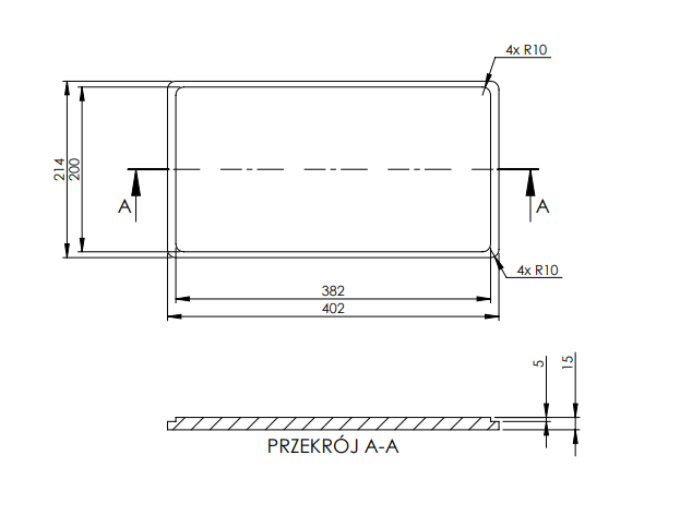 Dřevěná prkénko na krájení z bukového dřeva Granitemy pro dřez 402mm x214mm 1208971830