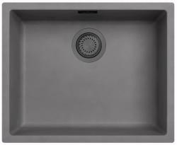 Ausmann Fiber betonový šedý dřez 50x40cm pro podstavbu, nástavbu a rovnou instalaci s gun metal zátkou 1208971886
