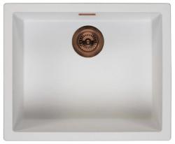Ausmann Fiber bílý dřez 50x40cm pro podstavbu, nástavbu a rovnou montáž s automatickým měděným zátkou 1208971900
