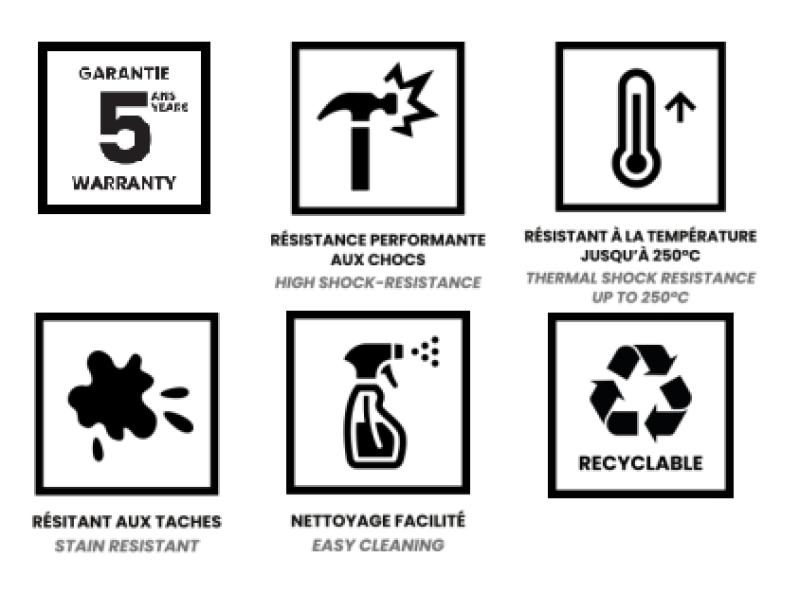 Ausmann Fibre betonový šedý dřez 50x40cm na spodní montáž, horní montáž a plochou montáž s automatickým nerezovým zátkou 1208971915