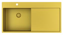 Pure.Sink Exclusivo Zlatý dřez s odkapávací částí 100 x 52 cm, levá baterie PEX47100LT-60