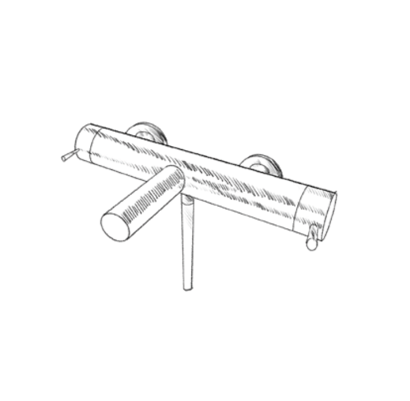 MURO TUA směšovač vany s ruční sprchou chrom M1.B2.CR